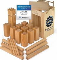 LISA & MAX Kubb Original Viking Chess Robust Premium FSC® buko mediena Pagaminta ES - oficialūs turnyro matmenys