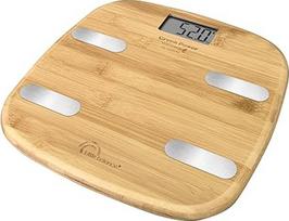 LITTLE BALANCE 8359 "Fitdays Bambou" USB prijungiamos kūno analizės svarstyklės be baterijos, bambuko spalvos