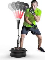 MaxxMMA Advanced Adjustable Speed Punch Bag with Stand, Cobra Reflex Training Bag, Height Adjustable, Includes 2 Balls, Speed Control Bar, Boxing Gloves
