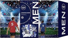 NIVEA MEN Advento kalendorius 2024 m. su 24 durimis, pilnomis malonių staigmenų, Kalėdų kalendorius su priežiūros produktais, priežiūros rinkinys Advento sezonui su "Nivea Men", "Nivea" ir "Labello" produktais