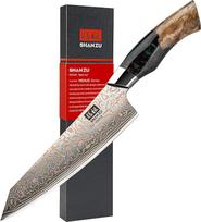SHAN ZU "Venus" serijos "Damascus Copper" virėjo peilis, rankomis kaltas japoniškas peilis, 33 sluoksnių "Damascus" plieno ir vario profesionalus "Damask" virtuvinis peilis 20 cm