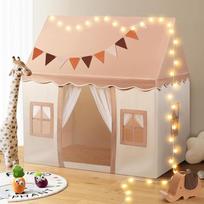 Snookids® Vaikų palapinė, žaidimų namelis, žaidimų palapinė vaikams viduje su kilimėliu ir šviesomis, palapinė Vaikų kambarys, mielas kampelis Vaikų kambarys, vaikų palapinė viduje, vaikų namelis mažyliams nuo 3 iki 13 metų