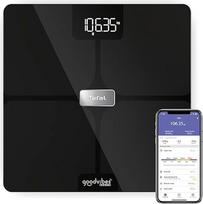Tefal Goodvibes BM9670S1 Smart Scale, 14 Body Displays, Unlimited User Count, 180 kg Capacity and Glass Top 32 x 32 cm, Black
