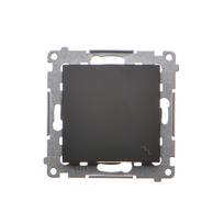 Two-way switch, 10AX, black matt, IP20, Simon54, DW6.01/49