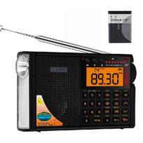 RD239 orlaivio radijo imtuvas AIR/VHF/AM/FM/SW/orų dažnių tranzistorius su „Bluetooth“/TF kortele/žibintuvėliu, MP3 grotuvu, skaitmeniniu įrašymu, juoda