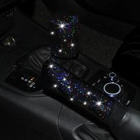 Automobilio vairo užvalkalas Elastingas rankenos užvalkalas spalvingas bronzinis Universalus 37/38cm Deimantinis BlingBling vairo priedai