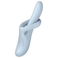 Satisfyer Heat Flex 4 - šildantis vibratorius su klitorio atšaka (sidabrinis)