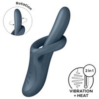 Satisfyer Heat Flex 4 - vibruojantis klitorinis masažuoklis su šildymu - pilkas