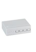 Optinė sieninė dėžutė ant DIN TB-DIN-4 (4 skaid., SC Dupl./LC Duplex, be adapterių)