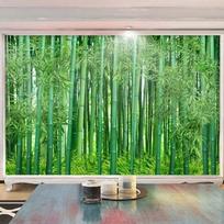 Žalias Bambukų Miškas 3D Tapetai Kraštovaizdžio Nuotraukos Sienų Freskos Svetainės Miegamojo Foninės Sienos Freskos 200 cm(W) x 140 cm(H) green