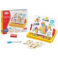LEAN Toys LeanToys magnetinė lenta geometrinėms figūroms piešti, magnetukai