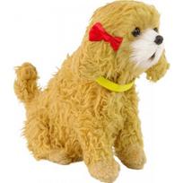 LEAN Toys „LeanToys“ interaktyvus šuo pudelis, pliušinis šuo, loja, juda uodega