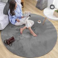 Strado Strado Rabbit Round Rug Strado 140x140 Silver (Light Gray) uniwe