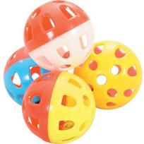 ZOLUX Zolux kačių žaislai – 4 kamuoliukų su varpeliais rinkinys, 4 cm