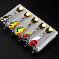 5 vnt. „Luya Bait Metal VIB“ mažo ciklono rotacinio vibracinio blizgučio geležies plokštelės masalas gėlavandenei žvejybai jūroje 7g-5pcs įvairiaspalvis