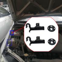 2 rinkinių automobilio variklio dangčio atraminės strypo spaustukai, gumos tarpiklis, plastikinė dangčio atrama 53452-02060 90480-15034 Toyota Corolla 2003-2007 m. CHINA