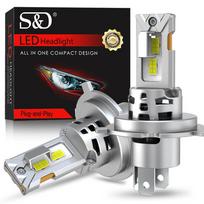2vnt Canbus H4 LED priekinių žibintų lemputės tolimųjų artimųjų šviesų 30000LM automobilių motociklų žibintai CSP turbo LED vario vamzdžių lempos Auto Moto priekinis žibintas 12V 6500K