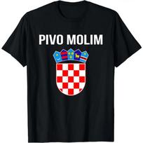 Juokinga dovana Alaus, prašau, Kroatijos marškinėliai Kroatija Kroatija Suvenyras Dovana Marškinėliai Vyriški drabužiai Individualiai spausdinti grafiniai marškinėliai S