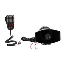 Tonas Garsas Automobilio avarinė sirena Automobilio sirena Garso mikrofonas PA Garsiakalbis Sistema Avarinis stiprintuvas Hooter 12V juoda