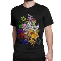 Digimon ir Simboliai Vyrams Moterims T-shirt Nostalgiški Anime Marškinėliai Trumpomis Rankovėmis Apvalia Kaklo Iškirpte T-shirt Grynos Medvilnės Didelio Dydžio Drabužiai S