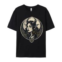 Vintage Liliths in Tears Cotton Mens T-shirts Game Normal Tops & Tees New Coming Black Graphic T Shirts Camisas S