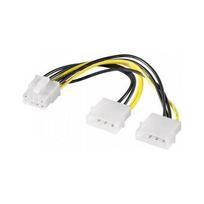Maitinimo adapterio kabelis Goobay 93241, 2× Molex–PCIe 8-pin, 0,15 m, geltona