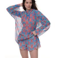 RODASOLEIL Lobster Pattern paplūdimio marškinėliai su kapišonu