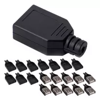 USB tipo A lizdas - su dangteliu - montuojamas ant laido - lizdas