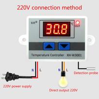 XH-W3001 W3001 temperatūros valdiklis Skaitmeninis LED temperatūros valdiklis Termometras Termometro valdiklio jungiklio zondas DC12/AC220V