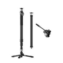 YC Onion PINETA Carbon Fiber Monopod with Carbon Fiber extension tube,fluid head