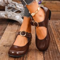 Casual Buckle Strap Mary Jane Shoes for Women  Spring Summer Comfort Low Heel Pumps Woman Lightweight Soft Sole Dress Shoes 35 ruda