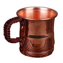 Rankų darbo alaus pieno puodelis pintas rankenos storintas Maskvos Mule 400ML Pusryčių puodelis Indai Stalo indai Gryvas varis 1 vnt. brown