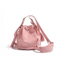 2024 Silver Chain Bucket Bag - Trendy Korean Design, Luxury Shoulder & Messenger Bag for Women rožinė