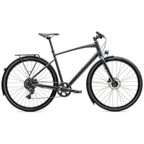 Specialized Sirrus X 2.0 EQ fitness dviratis | Black Liquid Metal - Ashen Grey Reflective
