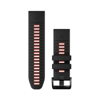 Garmin QuickFit® 26 silikoninė laikrodžio apyrankė | Black - Flame Red