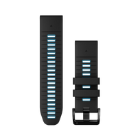 Garmin QuickFit® 26 silikoninė laikrodžio apyrankė | Black - Cirrus Blue