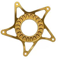 AbsoluteBlack E-BIKE Shimano Steps Super Steel Spider - dantračio adapteris | 53mm Chainline | DM | Gold