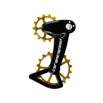 CeramicSpeed OSPW X  XT/XTR Oversized galinio perjungėjo kojelė su ratukais | Coated | Gold
