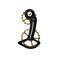 CeramicSpeed OSPW SRAM Rival AXS Oversized galinio perjungėjo kojelė su ratukais | Coated | Gold
