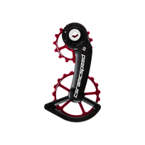 CeramicSpeed OSPW SRAM Rival AXS Oversized galinio perjungėjo kojelė su ratukais | Coated | Red