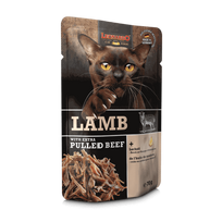 Leonardo Pulled Beef konservai su ėriena ir plėšyta jautiena katėms, 70 g