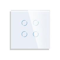 Keturpolis sensorinis jungiklio dangtelis Feelspot, baltas, 86x86mm,Keturpolis sensorinis jungiklio dangtelis Feelspot, baltas, 86x86mm