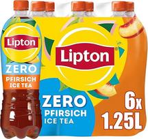 LIPTON ICE TEA Zero Peach - persikų skonio ledinė arbata be cukraus, vienkartinė (6 x 1,25 l)