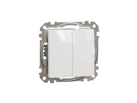 Perjungiklis SCHNEIDER Sedna Desing, 2 klavišų,10A, baltas; SDD111108