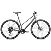 Specialized Sirrus X 3.0 Step-Through fitness dviratis | Ashen Grey - Black Liquid Metal Reflective