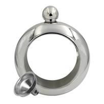 304 nerūdijančio plieno 100 ml apyrankė-kolba 3,5 uncijos kūrybingas bangle kolbos rinkinys su piltuvėliu vynui, viskiui, alkoholiui, kokteiliui