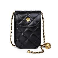 New Versatile Crossbody High-end Light Luxury Chain Mobile Phone Mini Bag Genuine Leather Women's Bag