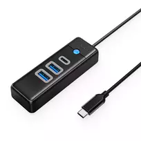 Orico PWC2U-C3 USB-C Hub / 2x USB-A 3.0 + 1x USB-C 3.0 – juodos spalvos