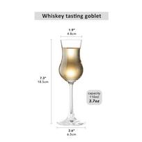Viskio degustacinės taurės Old Fashioned baro stiklinės 3,7 oz Baro reikmenys gerti škotišką viskį, degtinę, likerį, unikalios dovanos vyrams