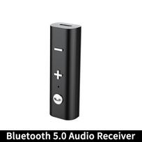 „Bluetooth“ garso imtuvas, 3,5 mm AUX stereo muzikos belaidis adapteris su HD mikrofonu, laisvų rankų įranga, automobiliniam rinkiniui, „Spearker“ ausinėms juoda